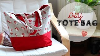 DIY Tote Bag  Beginners Sewing Tutorial [upl. by Atsirc754]