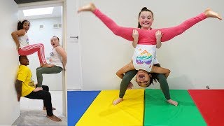 GYMNASTICS CHALLENGE Acrobatics amp Tricks [upl. by Llig]