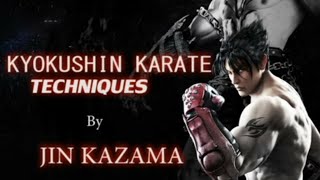 JIN KAZAMA KYOKUSHIN KARATE TECHNIQUES [upl. by Wollis]