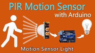 How to use PIR Motion Sensor with Arduino  Motion sensor light [upl. by Merl]