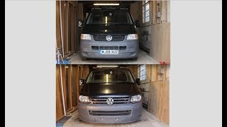 Vw T5 to T51 front end facelift step by step guide [upl. by Netsew]