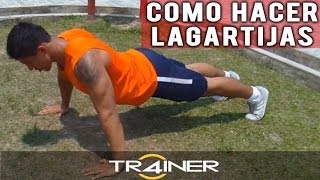 Como Hacer Lagartijas Ejercicio Para Pectorales [upl. by Brock3]