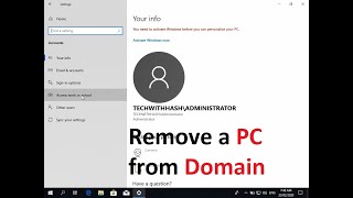 How to remove a computer from a Domain Controller [upl. by Shiller]