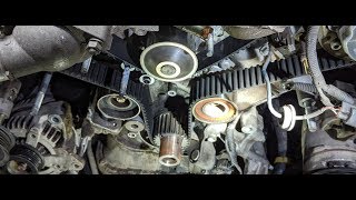 Toyota  Lexus 47 Timing Belt Water Pump Replacement Part 1 [upl. by Oicirtap577]