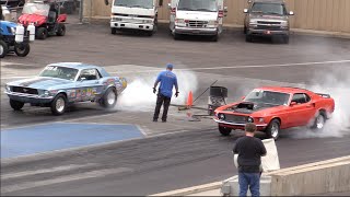 1969 Mustang vs 1967 Mustang Drag Race [upl. by Attena]