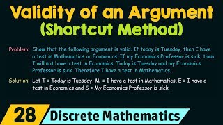 Checking The Validity of An Argument Shortcut Method [upl. by Crystal175]