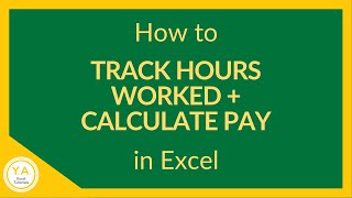 How to Track Hours Worked in Excel  How to Calculate Pay in Excel  Tutorial ⏰💰 [upl. by Kelam908]