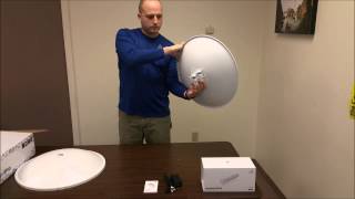 Ubiquiti Networks PowerBeam M5 AC PBE5AC500 unboxing amp assembly by Intellibeamcom [upl. by Lenej]