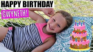 GWYNETH’S 8th BIRTHDAY POOL PARTY AND OPENING PRESENTS [upl. by Braeunig]