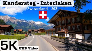 Kandersteg  Interlaken Switzerland 2021 Summer Cab Ride 5K 4K UHD Video [upl. by Hemphill134]