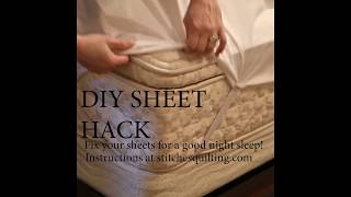 DIY Sheet Hack  Stay Put Fitted Sheet [upl. by Nairadas]