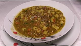 Pasta con Lenticchie Ricetta Vegana Chef Stefano Barbato [upl. by Aisinoid]