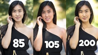 85mm vs 105mm vs 70200mm  Best Portrait lens [upl. by Oicaroh574]