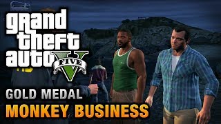 GTA 5  Mission 54  Monkey Business 100 Gold Medal Walkthrough [upl. by Olnee]