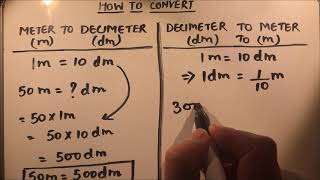 HOW TO CONVERT METER TO DECIMETER AND DECIMETER TO METER [upl. by Damaris]