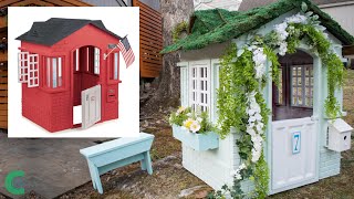 Little Tikes Playhouse English Cottage Makeover [upl. by Notsehc]