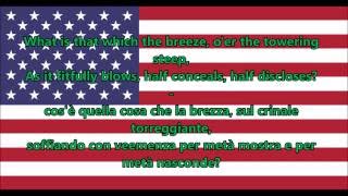 Inno nazionale degli Stati Uniti dAmerica  National Anthem USA ENIT Testo [upl. by Gratia]