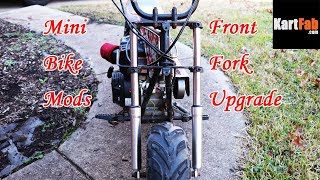 Mini Bike Mods Dirt Cheap Front Suspension Upgrade [upl. by Ruhl268]