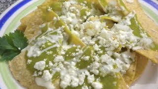 CHILAQUILES VERDES  Vicky Receta Facil [upl. by Guillemette]