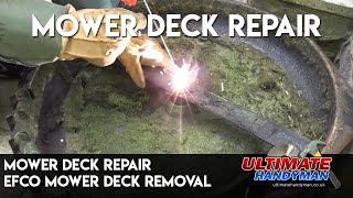 Mower deck repair  Efco mower deck removal [upl. by Lime]