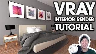 Vray INTERIOR RENDER Tutorial  Easy to Follow [upl. by Toh999]