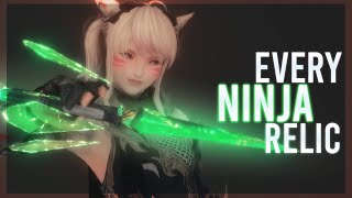 Every Ninja Relic Weapon ARR  SHB  FFXIV ♥ [upl. by Afatsum]