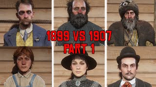 Red Dead Redemption 2 1899 vs 1907 Characters Changes Part 1 [upl. by Tomkiel]