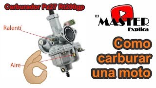 tutorial carburacion RT200gp carburador pz27 [upl. by Aubert]