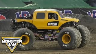 Diesel Dave  BroDozer INSANE Consecutive Backflip  Monster Jam Anaheim 2019  Monster Jam [upl. by Grobe]