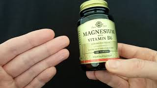 Review of Solgar Magnesium with Vitamin B6  100 Tablets [upl. by Kania]