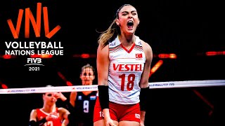 Fantastic Zehra Güneş  Highlights  Best Volleyball Spikes and Blocks  VNL 2021 HD [upl. by Elacsap]