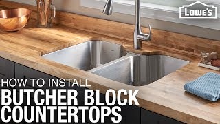 How To Install Butcher Block Countertops  DIY Kitchen Remodel [upl. by Engedus]