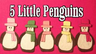 Winter Preschool Songs  5 Little Penguins song  Littlestorybug [upl. by Rydder531]