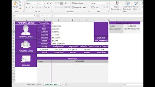 EXCEL PERSONEL TAKİP PROGRAMI YAPIYORUZ 1 [upl. by Mellie77]