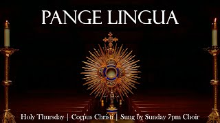 Pange Lingua  Catholic Hymn amp Chant  Holy ThursdayCorpus Christi  Latin w English translation [upl. by Ahselak]