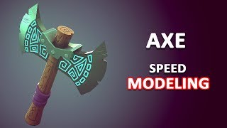 Autodesk Maya 2018  Stylized Axe Speed Modeling [upl. by Crissie]