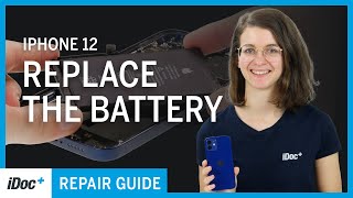 iPhone 12  Battery replacement repair guide including reassembly [upl. by Lenahc]