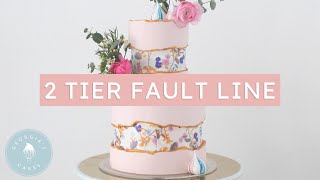 2 Tier Fault Line Cake with Edible Paper  Georgias Cakes [upl. by Meriel929]