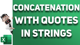 Concatenating strings with quotes in excel [upl. by Edelman]