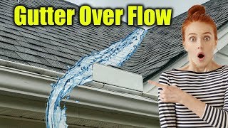 Water Flowing Over Gutters  Gutter Guard Overflow [upl. by Wira]