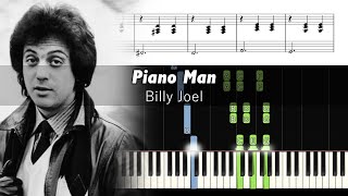 Billy Joel  Piano Man  Piano Tutorial  SHEETS  tbt [upl. by Kloster845]