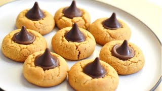 Peanut butter blossomsPeanut Butter Kiss cookies [upl. by Ddet255]