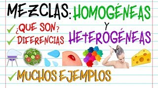 ⚗️MEZCLAS HOMOGÉNEAS Y HETEROGÉNEAS🚰 Fácil y Rápido  QUÍMICA [upl. by Hpesojnhoj610]