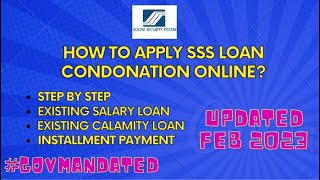 HOW TO APPLY SSS LOAN CONDONATION ONLINE UPDATED 2023 [upl. by Assi764]