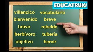 DICTADO de PALABRAS  B  V  EDUCATRUKI [upl. by Idolla]