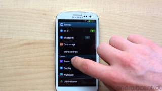 How to disable the water droplet sound on the Samsung Galaxy S III [upl. by Arymat596]