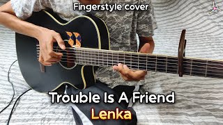 Lenka  Trouble Is A Friend  Fingerstyle cover  Drum  Faiz Fezz [upl. by Slifka320]