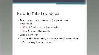 Parkinsons Medications  Part 1 Levodopa [upl. by Anniroc]