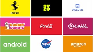 10 Famous Brands as Animated Logos Motion Graphics [upl. by Jourdan]