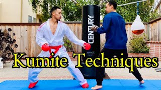 6 BEST KUMITE TECHNIQUES ⛩🥋 [upl. by Ruskin301]